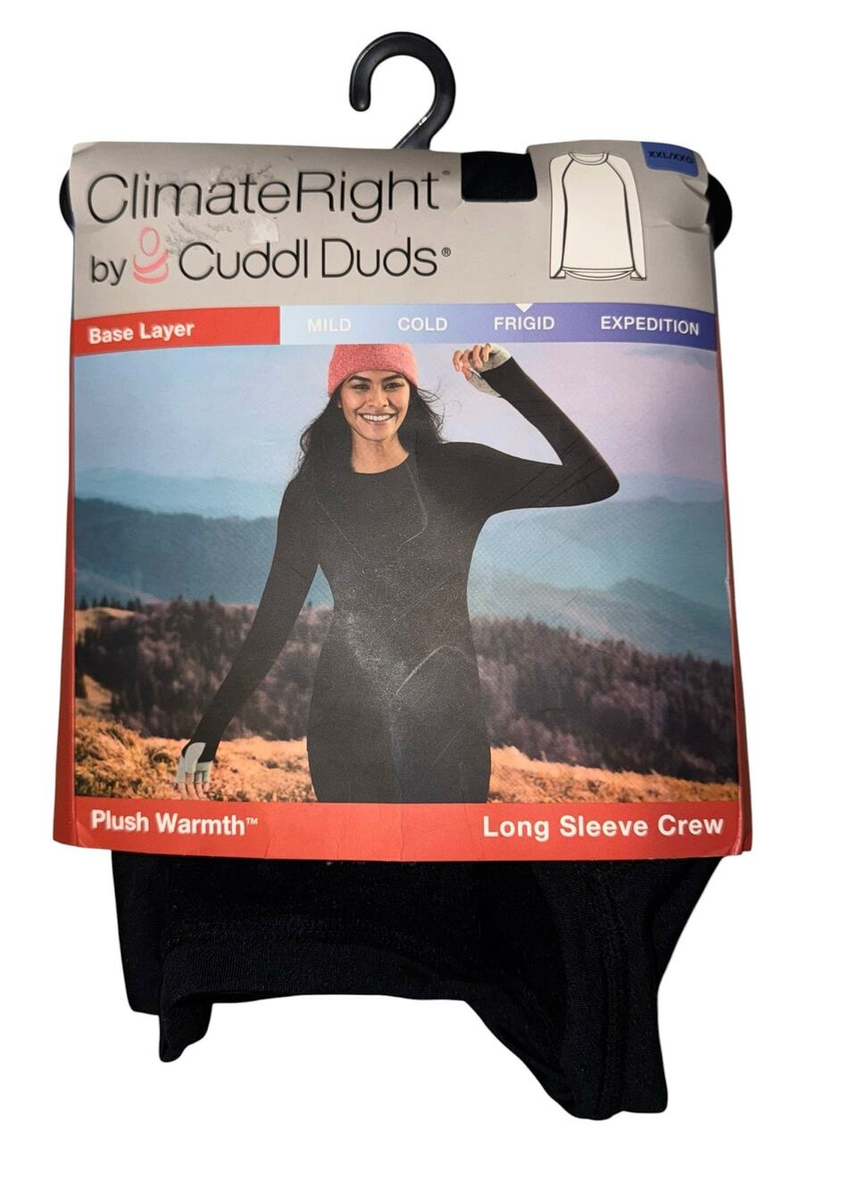 New Cuddl Duds Climate Right Long Sleeve Base Layer Shirt Women's XXL Warm Snow